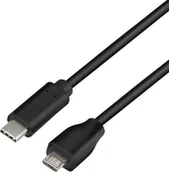 Kable USB - Kabel USB LogiLink USB 2.0 Kabel, C/M zu Micro-USB/M 1,00m schwarz - miniaturka - grafika 1