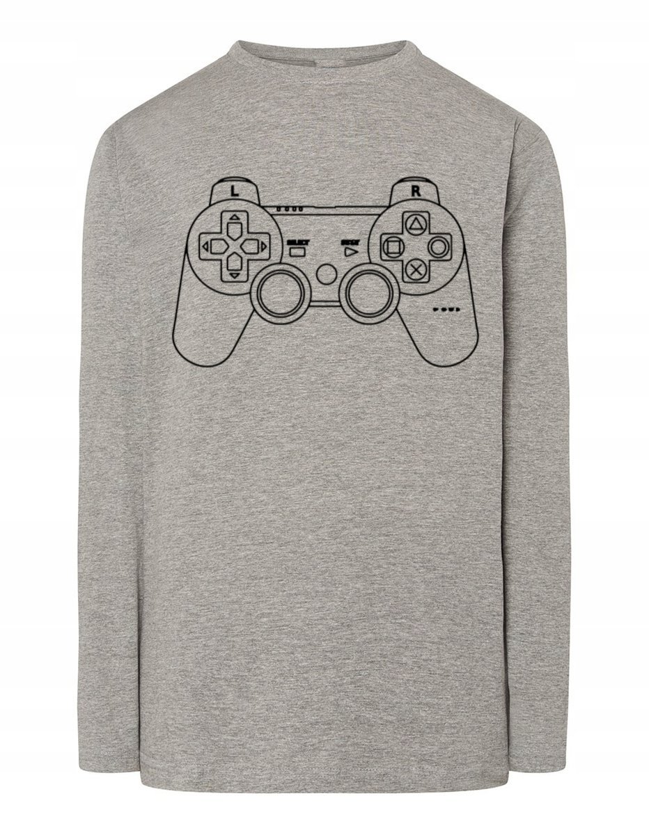 Longsleeve męski nadruk KONTROLER PAD r.S