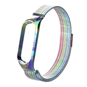 Akcesoria do pulsometrów i zegarków sportowych - Teczowa Bransoleta Pasek Milanese Do Xiaomi Mi Band 5/6 - miniaturka - grafika 1