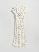 Sukienki - Reserved - Wzorzysta sukienka z wiskozy - wielobarwny - miniaturka - grafika 1