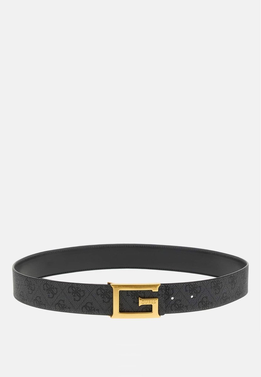 GUESS PASEK DAMSKI SZARY Z LOGO ZŁOTA KLAMRA S 1GŁA