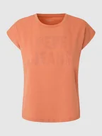 Koszulki i topy damskie - Pepe Jeans Koszulka w kolorze pomarańczowym - miniaturka - grafika 1
