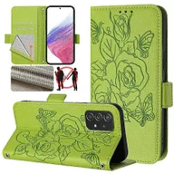 Portfele - Gangxun Etui na Samsung Galaxy A52 5G z Gniazdem na Kartę Kredytową Portfel Magnetyczny Skóra PU Zielony - miniaturka - grafika 1