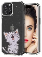 Etui i futerały do telefonów - ETUI do Apple iPhone 15 Pro WZORY BROKAT CASE PRZEŹROCZYSTE PLECKI + SZKŁO - miniaturka - grafika 1