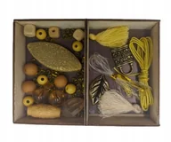 Prace ręczne dla dzieci - ZESTAW DIY ZRÓB TO SAM BRANSOLETKA koraliki żół 70 - miniaturka - grafika 1