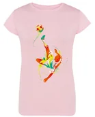 Koszulki i topy damskie - Modny T-Shirt Kolorowy nadruk Piłkarz R.XL - miniaturka - grafika 1