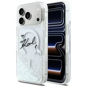 Etui i futerały do telefonów - Etui Karl Lagerfeld Liquid Glitter Karl Script Logo MagSafe do iPhone 17 Pro Max przezroczysty - miniaturka - grafika 1