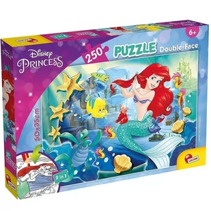 Lisciani Disney Arielka. Puzzle dwustronne 250 el. - - Puzzle - miniaturka - grafika 1