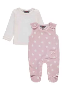 Śpiochy dla niemowląt - Komplet dziewczęcy, Bluzka z długim rękawem, Śpiochy, biało-różowy, Kanz - grafika 1