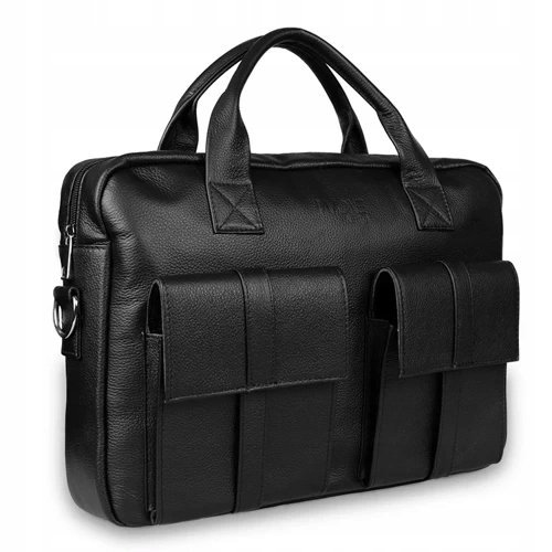 Torba skórzana Pavone Nero Rimini 2409 BL czarna