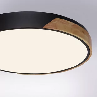 Paul Neuhaus Q-BILA lampa sufitowa LED, czarna/dąb - Lampy sufitowe - miniaturka - grafika 4
