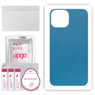 Folie ochronne do telefonów - Folia naklejka skórka strukturalna na TYŁ Zamsz do Apple iPhone 13 mini - Zamsz Niebieski - apgo SKINS - miniaturka - grafika 1