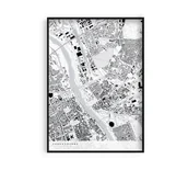 Obrazy i zdjęcia - Plakat Mapa Pragi-Północ, dzielnice Warszawy - miniaturka - grafika 1