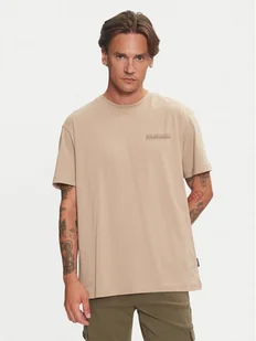 Napapijri T-Shirt Albula NP0A4I34 Beżowy Relaxed Fit - Koszulki męskie - miniaturka - grafika 1
