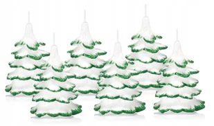 6x świeczki świąteczne choinka 10cm końców zielona - Świece - miniaturka - grafika 1