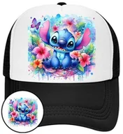 Czapki i chusty sportowe męskie - Czapka z Daszkiem Lilo i Stich Czarna z Nadrukiem Na Lato Siatka Bejsbolówka - miniaturka - grafika 1