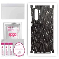 Szkła hartowane na telefon - Folia naklejka skórka strukturalna na TYŁ+BOKI do Huawei P30 Pro New Edition -  Carbon Pixel Czarny - apgo SKINS - miniaturka - grafika 1