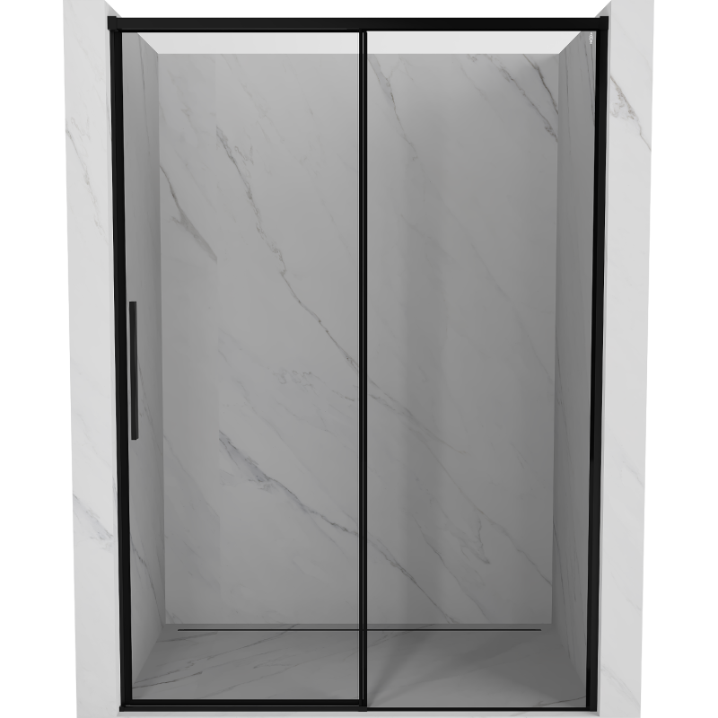 Mexen Rox drzwi prysznicowe rozsuwane prawe 160 cm, czarna ramka, czarne - 8C2-160-000-70-70-P