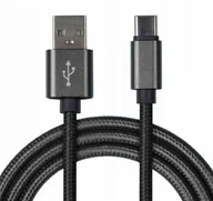 Kable USB - KABEL USB DO TELEFONU TYP C 100CM CZARNY USB-C - miniaturka - grafika 1