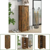 Szafki na buty - The Living Store Szafka na buty dąb wędzony 30x35x100 cm materiał drewnopochodny - miniaturka - grafika 1