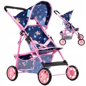 Wózki dla lalek - Kinderplay Wózek Dla Lalek Spacerówka Lekki Składany Spacerowy - miniaturka - grafika 1