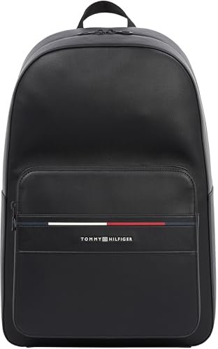 TOMMY HILFIGER Męski plecak TH FUNDATION AM0AM13195, czarny (czarny), OS, czarny (czarny), rozmiar uniwersalny