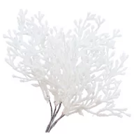 Ozdoby bożonarodzeniowe - Gałązka Brokatowa Biała - miniaturka - grafika 1
