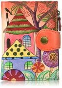 Portfele - Anna by Anuschka Damski portfel z prawdziwej skóry ręcznie malowane oryginalne dzieło sztuki, Wioska marzeń, jeden rozmiar - miniaturka - grafika 1