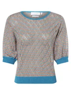 Swetry damskie - Rich & Royal Sweter damski Kobiety niebieski|wielokolorowy wzorzysty, S - miniaturka - grafika 1