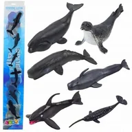 Figurki dla dzieci - Zestaw Mini Figurek Zwierzęta Morskie Ssaki Orka Fotka Delfin 6-8cm 6szt - miniaturka - grafika 1
