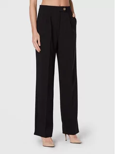 Spodnie damskie - Rinascimento Spodnie materiałowe CFC0110530003 Czarny Regular Fit - grafika 1