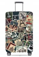 Walizki - Pokrowiec Na Walizkę Ochronny Znaczki Travel L - miniaturka - grafika 1
