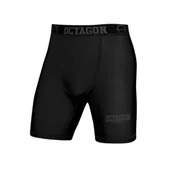Spodnie sportowe męskie - Octagon Spodenki Kompresyjne Vale Tudo Fight Wear black/black - miniaturka - grafika 1