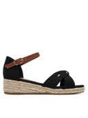 Buty dla dziewczynek - Tommy Hilfiger Espadryle T3A7-33801-0048 M Czarny - miniaturka - grafika 1