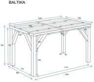 Stoły - Stół rozkładany BALTIKA 130240x90 dąb złoty craft ENDO - miniaturka - grafika 1