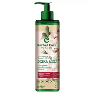 Herbal Care Regenerujący balsam do ciała DZIKA RÓŻA z kolagenem 400ml HER3009 - Balsamy i kremy do ciała - miniaturka - grafika 1