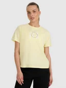 Koszulki i topy damskie - 4F T-shirt z nadrukiem damski - żółty L - miniaturka - grafika 1