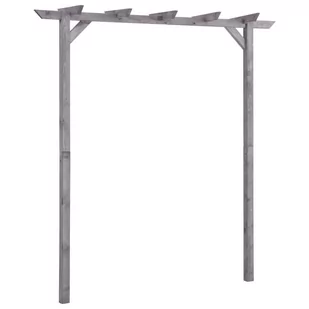 vidaXL Pergola ogrodowa, szara, 200x40x205 cm, impregnowana sosna - Kratki i pergole - miniaturka - grafika 1