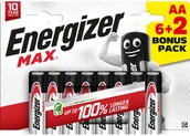 Baterie i akcesoria - Energizer battery Alkaline Max AA DHP8 6+2 - miniaturka - grafika 1