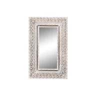 Lustra - Home ESPRIT Lustro ścienne Biały Brązowy Drewniany Uchwyt Rzeźbiony 62 x 4 x 100 cm - miniaturka - grafika 1