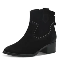 Kozaki damskie - Marco Tozzi Damskie botki Zip+Slip 2-25000-43 modne kozaki, czarne, 38 EU, czarny, 38 EU - miniaturka - grafika 1