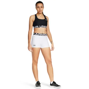 Damskie legginsy krótkie treningowe Under Armour UA Hg Authentics Shorty - białe - Spodenki damskie - miniaturka - grafika 1