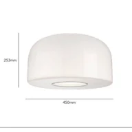 Lampy sufitowe - FLOS Lampa sufitowa designerska Bellhop Glass C2, możliwość ściemniania, biały / opal, sypialnia, szkło - miniaturka - grafika 1