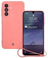 Etui i futerały do telefonów - Bizon Silikonowe etui z pierścieniem magnetycznym Case Silicone Magnetic Sq do Galaxy A26 5G, brudnoróżowe - miniaturka - grafika 1