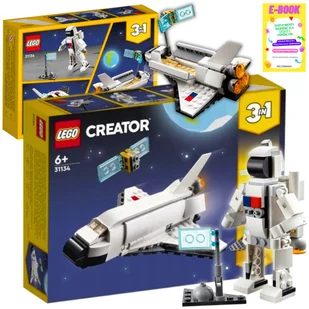 LEGO KLOCKI CREATOR 3w1 PROM KOSMICZNY ASTRONAUTA SAMOLOT 31134 KLOCKI PREZENT + EBOOK - Klocki - miniaturka - grafika 1