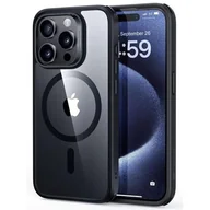 Etui i futerały do telefonów - Etui APPLE IPHONE 15 PRO MAX ESR CH Halolock MagSafe transparentne czarne - miniaturka - grafika 1