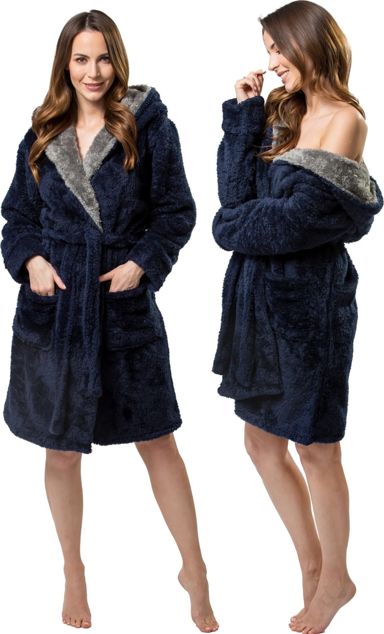 Tutumi Szlafrok damski Jordan Navy Grey L