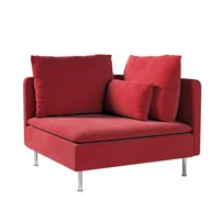 Pokrowce na meble - Dekoria pl pl Pokrowiec na sekcję narożną Söderhamn intensywna czerwień 99 x 99 x 83 cm Velvet 1008-704-15 - miniaturka - grafika 1