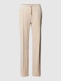 Spodnie damskie - Spodnie typu track pants z przeszytym kantem model ‘TINA’ - grafika 1