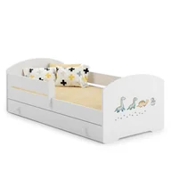 Łóżka dla dzieci i młodzieży - Łóżko dziecięce LUK z szufladą i barierką 160x80 Dinozaury - miniaturka - grafika 1